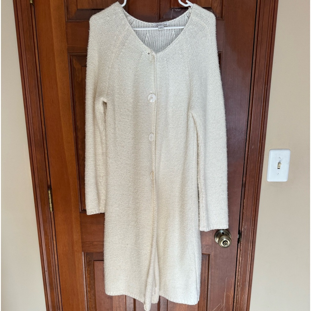 Coldwater Creek Cream Duster Sweater
Full length Large Coat